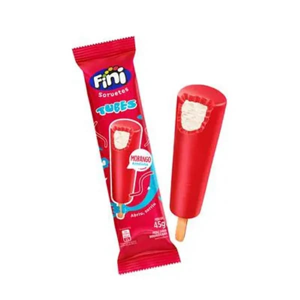 Picolé Fini Tubes Morango 45g